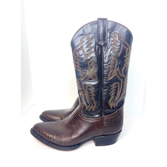 RUDEL BOTAS Brown Leather Western Boots Mens Size 26 EE/ Us 8 Mexico ❤️ - Picture 6 of 16